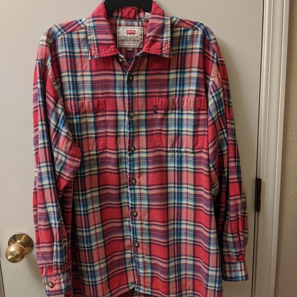 Levi's Other - VTG Levi Plaid Flannel Shirt sz XL